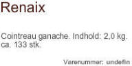 Renaix - COCA producerer og udbyder eksklusive chokolader som standardl�sninger, og produceret eller pakket efter specifikke krav - i sm� og st�rre m�ngder.