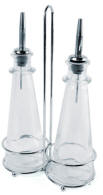 Oil & vinegar set, chrome rack 65499