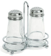 Salt & pepper set,chrome rack 65498