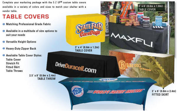 Stretch Fit Table Covers.