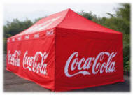 Reklametelte som standard eller efter opgave - Coca Cola
