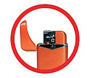 PIEZO refillable Lighteren, med tryk, pr�g og gravering.
