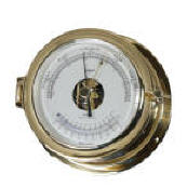 Schatz Fyrkat barometer og termometer - 440 BT med poleret hus.