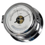Schatz Fyrkat barometer og termometer - 443 BT med forkromet hus.