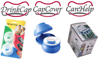 DrinkCap, CapCover og CabHelp - en forenelig gave til manges gl�de.