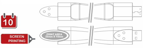 Oasis USB håndledsremme - Logo Branded USB Wristbands - armbånd og logobånd, håndledsremme, med tryk, gravering eller præg, efter opgave.