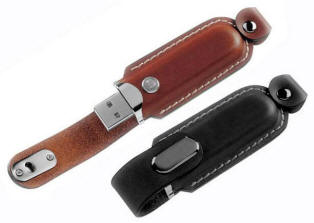 Vore læder Flashdrive er et flot Flash Drive som er passende for forretningsmarkedet; hele Flash Drivet er indpakket i læder, der er intet låg at miste.