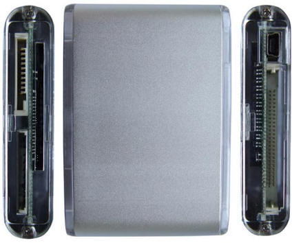 Alloy Multi Card Reader muligg�r en hurtig adgang til filer, gemt i flere formater. Kortet l�ser CompactFlash (CF), Secure Digital (SD), MultiMediaCard (MMC), Reduced-Sized MultiMediaCard (RS-MMC), XD og MemoryStick (MS) formater. Det er velegnet til at danne baggrund for tryk i op til 4 farver.
