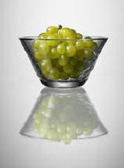 10023 Glassk�l m. b�lgemotiv 22 cm.