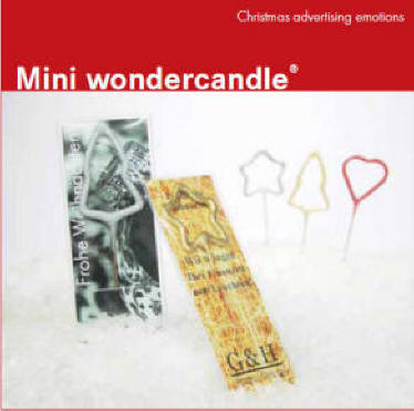 Mini wondercandle�; - Den nye miniudgave af wondercandle har stor udnyttelse med de originale former og individuelle muligheder.