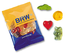 Frugtvingummi Minipose Den optimale artikel i gadepromotion eller vedlagt et brev.