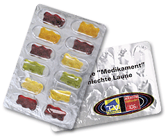 Frugtvingummi Aromablister Frugtvingummi bjørne (mid 10% Frugtandel) indpakket i Blister.