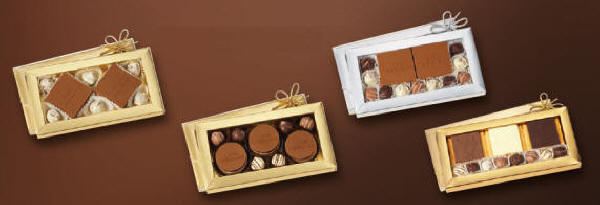 Chokolader med logo - også på æsken