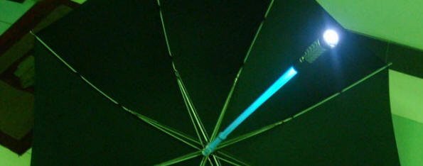 LED Umbrella 1 - Colorful flash umbrella with torch
