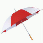 GU-G005 Auto open golf umbrella Size: 27" x 8K Metal shaft and ribs Fabric: 190T polyester Handle: Wooden