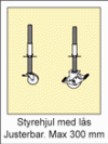 Skydehjul med l�s