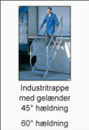Industritrappe i aluminium med gel�nder