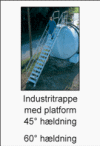 Industritrappe i aluminium med platform