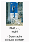 Platform i aluminium, mobil
