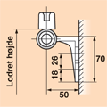 Reol-stige p� hjul. Eloxeret 80 mm brede ergonomiske trin med polstret forkant.  Obs! Ved bestilling opgiv lodret oph�ngsh�jde. Reolstiger er specialordre og kan ikke returneres. 