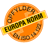 Opfylder Europa norm EN ISO 14 122