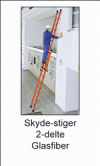 2-delt glasfiber skyde-stige