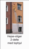 2-delte Hejse-stiger med tophjul