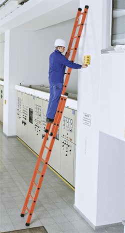 2-delt glasfiber skyde-stige