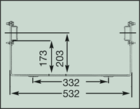 Muranker fast, til v�gafstand 203 mm.