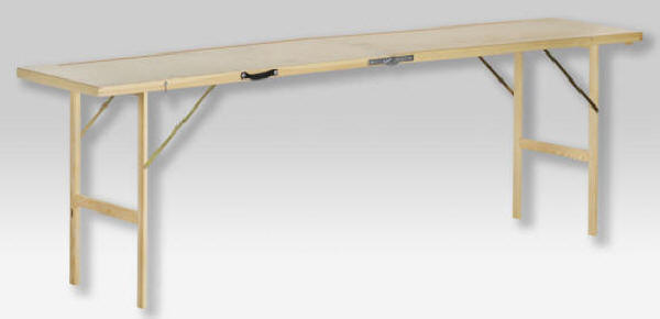 Det 2-delte kuffertbord har forstærket bordplade i vandfast-limet birkefinér.