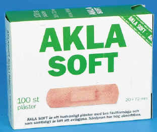 Plaster i ikke-v�vet materiale pakket i praktisk display-�ske, 100/�SKE, 2,0x7,2 cm