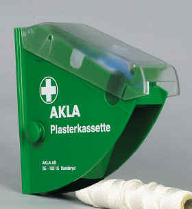 Bl� detekterbar plaster til f�devareindustrien.