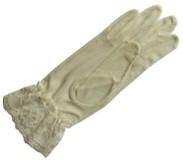 Dess.: 08906s-010 Silkehandsker med blondekant. 65 gram.