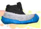Non Woven shoe cover with CPE sole, white,