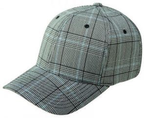 6197 Black-White Flexfit Fashion 6-panel, mid-profile, fitted stretch cap